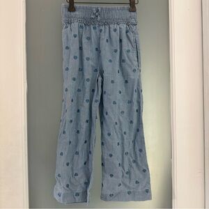 NWOT Disney Parks Blue “denim-like” Minnie Mouse embroidered Pants